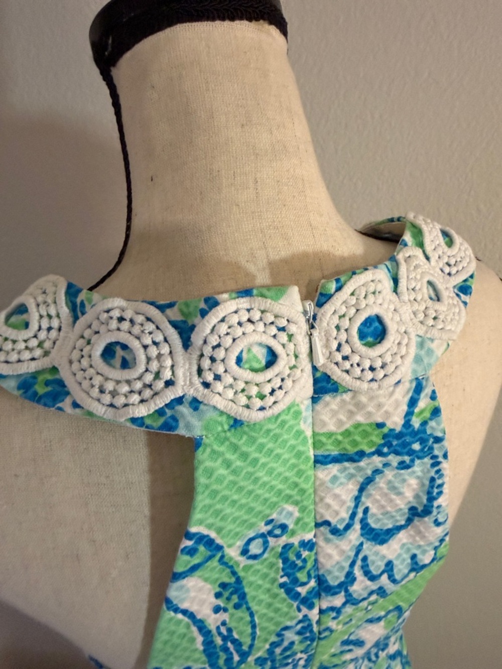 💚Lilly Pulitzer EUC Trudy GO GO Green Shift Dress in Blue Green & White Sz 4 🌊 - Picture 7 of 12